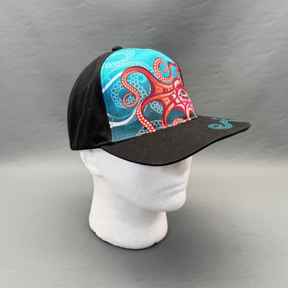 Native Northwest NNW Octopus Flat Brim Snapback Hat Adult One Size